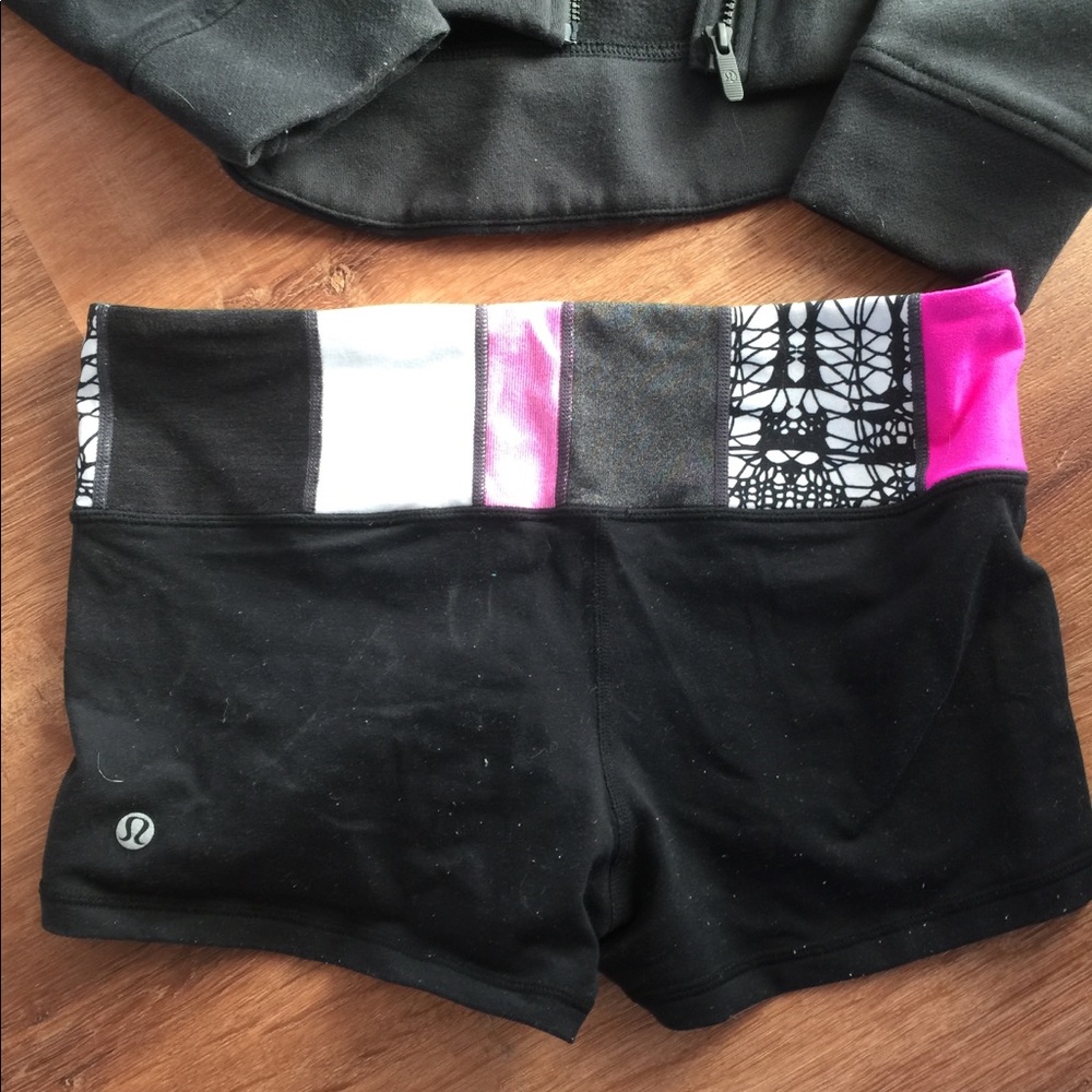 Lululemon black running shorts